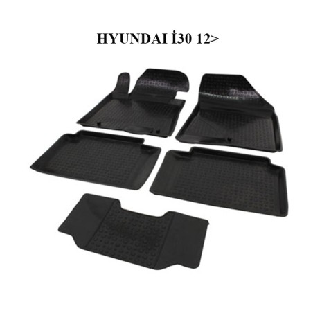 PASPAS 4D KAUÇUK ORJİNAL MODEL HYUNDAI İ30 2012 SONRASI SİYAH İTİBAR 9