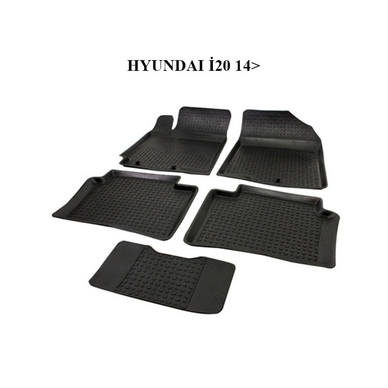 PASPAS 4D KAUÇUK ORJİNAL MODEL HYUNDAI İ20 2014 SONRASI SİYAH İTİBAR 9