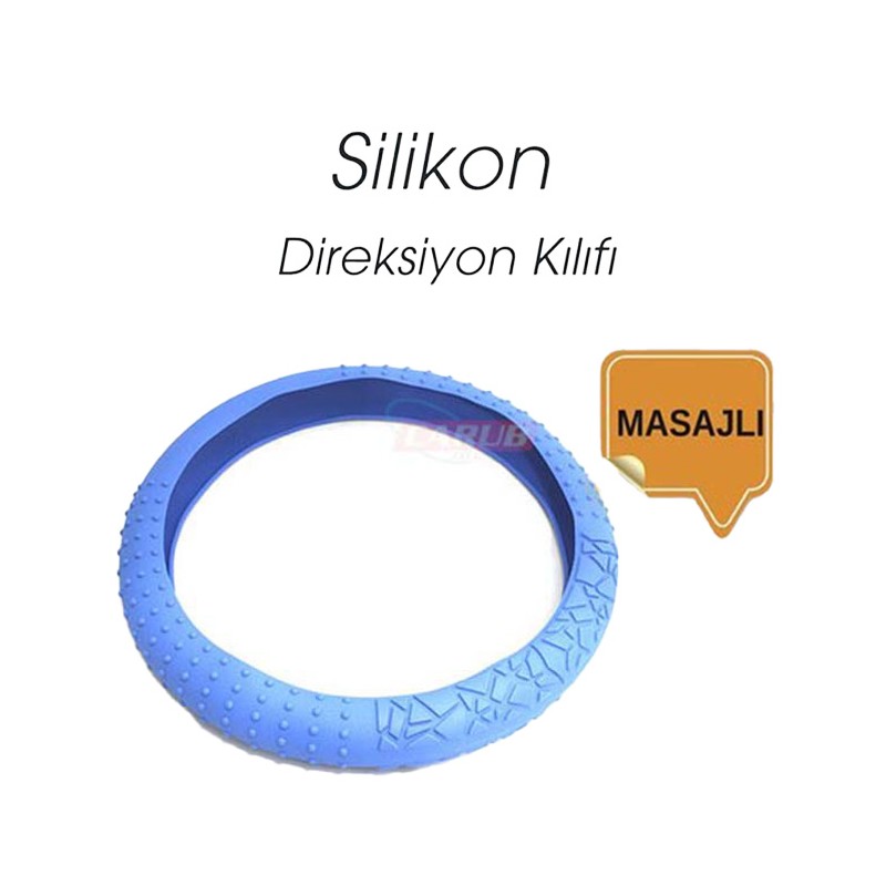 DİREKSİYON KILIFI 38CM SİLİKONLU MASAJLI MAVİ 1832069 CARUB