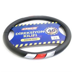DİREKSİYON KILIFI 40CM FOSFORLU SİYAH-KIRMIZI-GRİ 1841428 CARUB