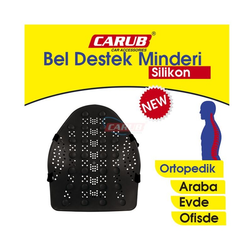 BEL DESTEĞİ SERT SİLİKON ORTOPEDİK SİYAH 4819115 CARUB