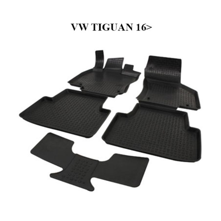 PASPAS 4D KAUÇUK ORJİNAL MODEL VW TİGUAN 2016 SONRASI SİYAH İTİBAR 912