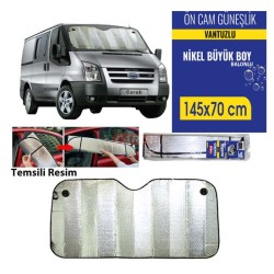 KATLANIR GÜNEŞLİK METALİZE ORTA 150x60CM GÜMÜŞ BALONLU 4954506 CARUB