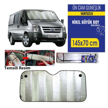 KATLANIR GÜNEŞLİK METALİZE ORTA 150x60CM GÜMÜŞ BALONLU 4954506 CARUB