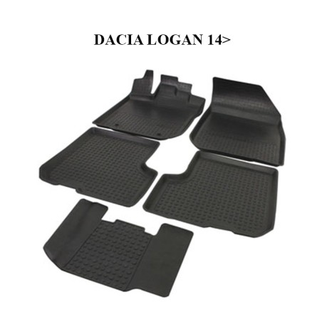 PASPAS 4D KAUÇUK ORJİNAL MODEL DACIA LOGAN 2 2014 SONRASI SİYAH 9143-0