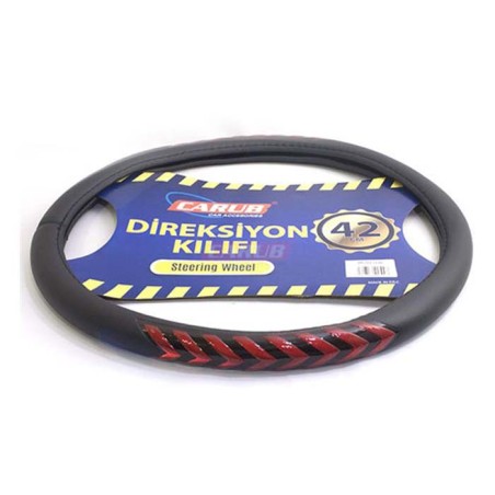 DİREKSİYON KILIFI 42CM FOSFORLU SİYAH KIRMIZI 1841390 CARUB