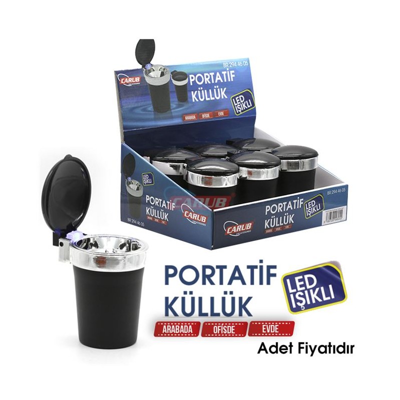 KÜLLÜK BARDAKLIĞA GEÇME KAPAKLI MAVİ IŞIKLI 6LI STAND 2944605 CARUB