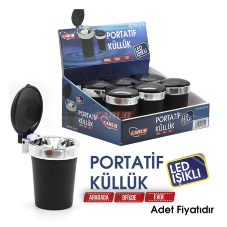 KÜLLÜK BARDAKLIĞA GEÇME KAPAKLI MAVİ IŞIKLI 6LI STAND 2944605 CARUB