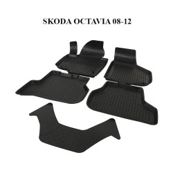 PASPAS 4D KAUÇUK ORJİNAL MODEL SKODA OCTAVİA 2008-2012 SİYAH 9115-001