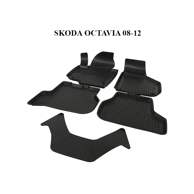 PASPAS 4D KAUÇUK ORJİNAL MODEL SKODA OCTAVİA 2008-2012 SİYAH 9115-001
