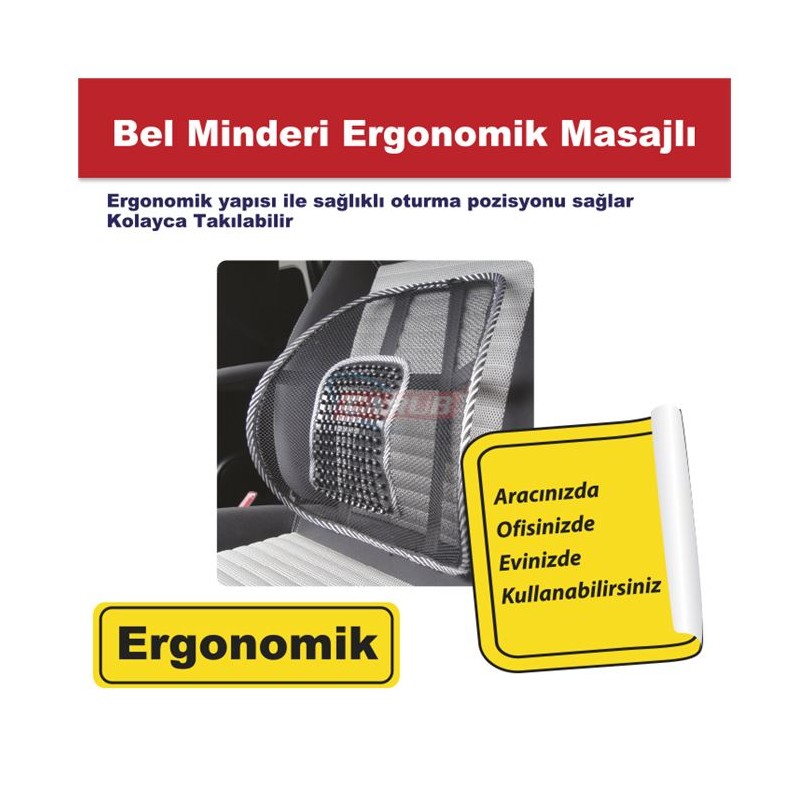 BEL DESTEĞİ FİLE + BONCUK ORTOPEDİK SİYAH 4819105 CARUB