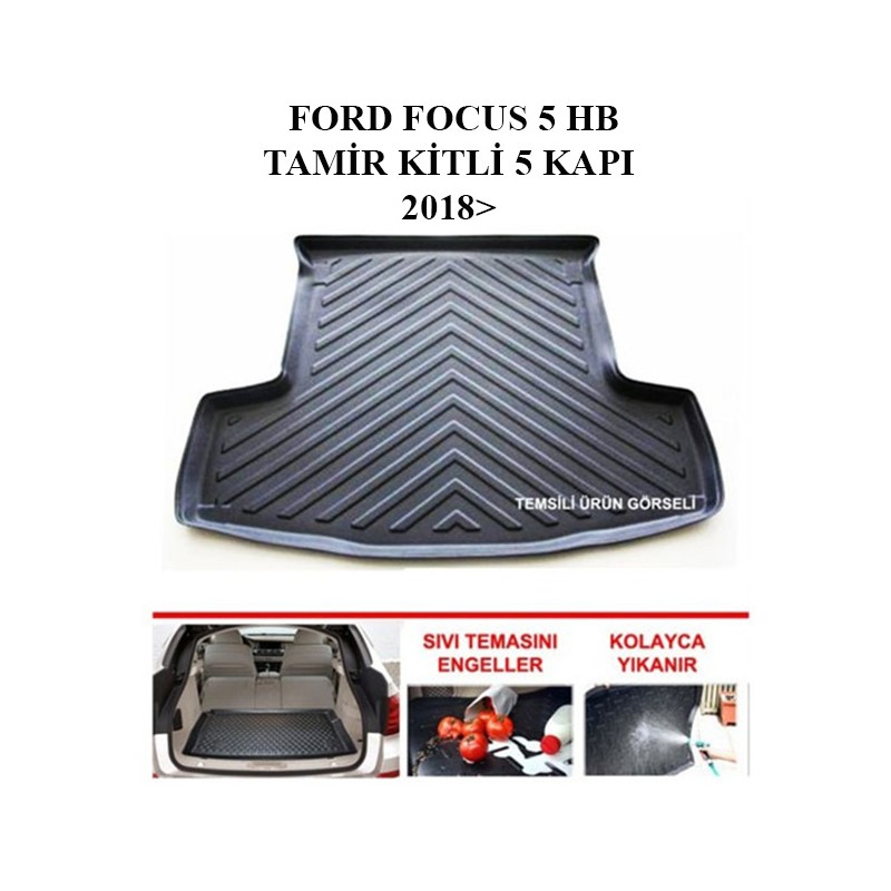 BAGAJ HAVUZU FORD FOCUS 5 HB TAMİR KİTLİ 5 KAPI SİYAH 2018 SONRASI LDR