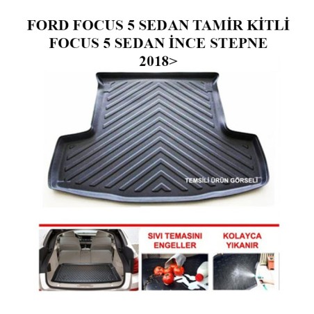 BAGAJ HAVUZU FORD FOCUS 5 SEDAN İNCE STEPNE SİYAH 2018 SONRASI LDR 263