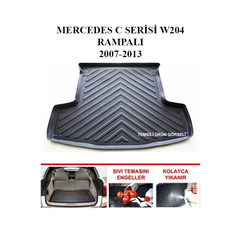 BAGAJ HAVUZU MERCEDES C SERİSİ (W 204 KASA) RAMPALI MODEL SEDAN SİYAH