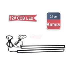 GÜNDÜZ LEDİ FARI ÇUBUK TİP METAL COB 12V KIRMIZI 200X16MM 4322746 CARU