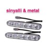 GÜNDÜZ LEDİ FARI DİKDÖRTGEN 6 LEDLİ METAL SİNYALLİ 165X20X35MM 0806016
