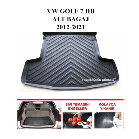 BAGAJ HAVUZU VOLKSWAGEN GOLF 7 ALT BAGAJ HB 5 KAPI SİYAH 2012-2021 BH7