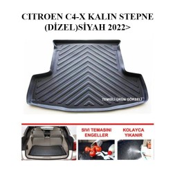 BAGAJ HAVUZU CITROEN C4-X KALIN STEPNE (DİZEL) SİYAH 2022 SONRASI BH15