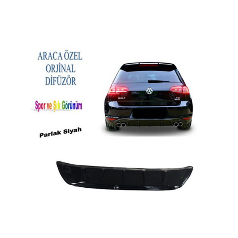 DİFÜZÖR PARLAK SİYAH VW GOLF 7 DFZR-09 YERLİ