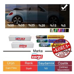 CAM FİLMİ ÇİZİLMEZ S.D.BLACK %5 CARUB 50CMX6M 1208050 CARUB