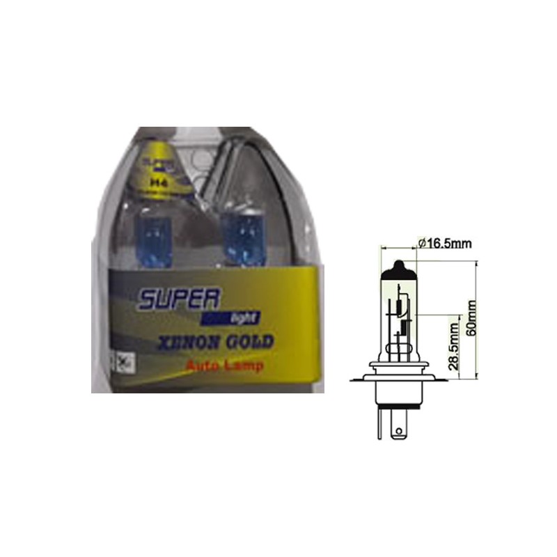 AMPÜL FAR BEYAZ IŞIK 12V H4 100-90W P43T SUPERLIGHT SL20 SL3511 SUPERL