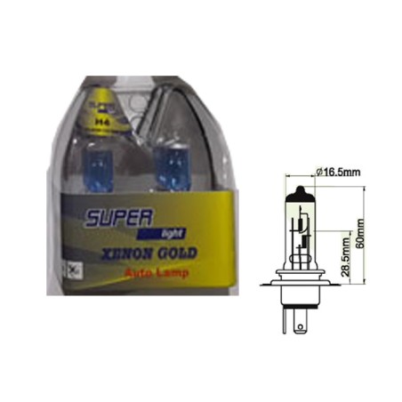 AMPÜL FAR BEYAZ IŞIK 12V H4 100-90W P43T SUPERLIGHT SL20 SL3511 SUPERL