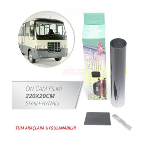 CAM FİLMİ GÜNEŞLİK SİYAH-AYNALI 20X220CM 1201001 CARUB