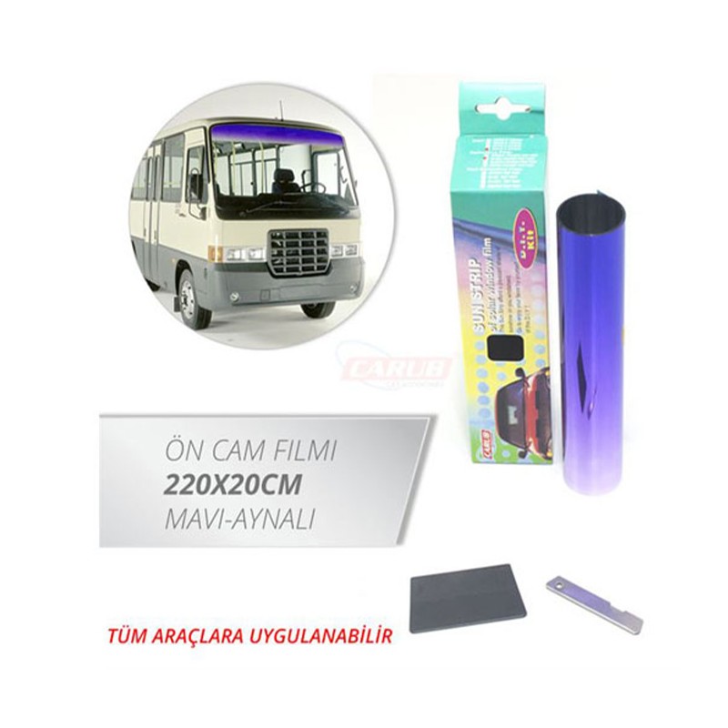CAM FİLMİ GÜNEŞLİK MAVİ-AYNALI 20X220CM 1201002 CARUB