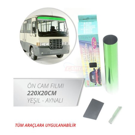CAM FİLMİ GÜNEŞLİK YEŞİL-AYNALI 20X220CM 1201003 CARUB