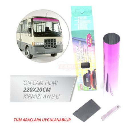 CAM FİLMİ GÜNEŞLİK KIRMIZI-AYNALI 20X220CM 1201004 CARUB