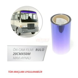 CAM FİLMİ GÜNEŞLİK MAVİ-AYNALI 20CMX50M 1206502 CARUB