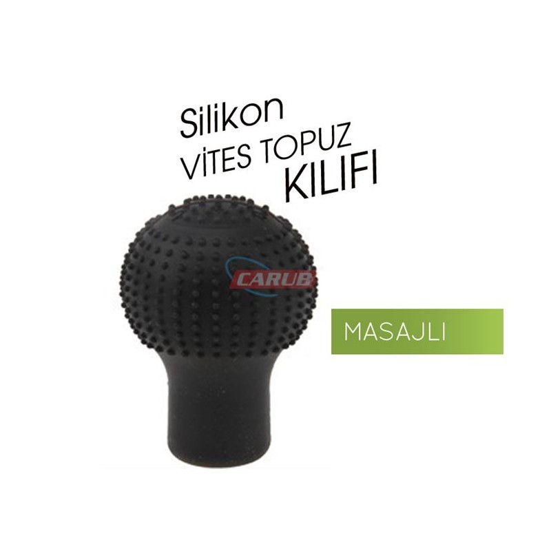 VİTES TOPUZU SİLİKON KILIF YUVARLAK MASAJLI SİYAH 6219601 CARUB