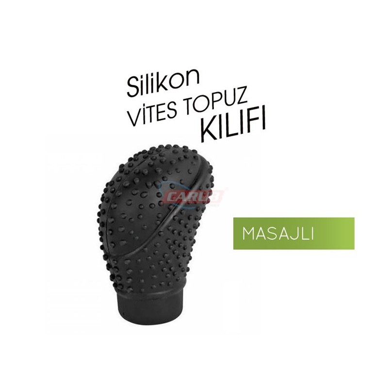 VİTES TOPUZU SİLİKON KILIF OVAL MASAJLI SİYAH 6219605 CARUB