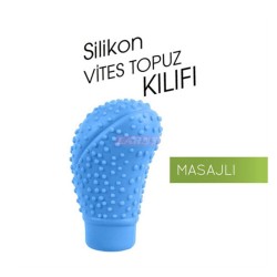 VİTES TOPUZU SİLİKON KILIF OVAL MASAJLI MAVİ 6219606 CARUB
