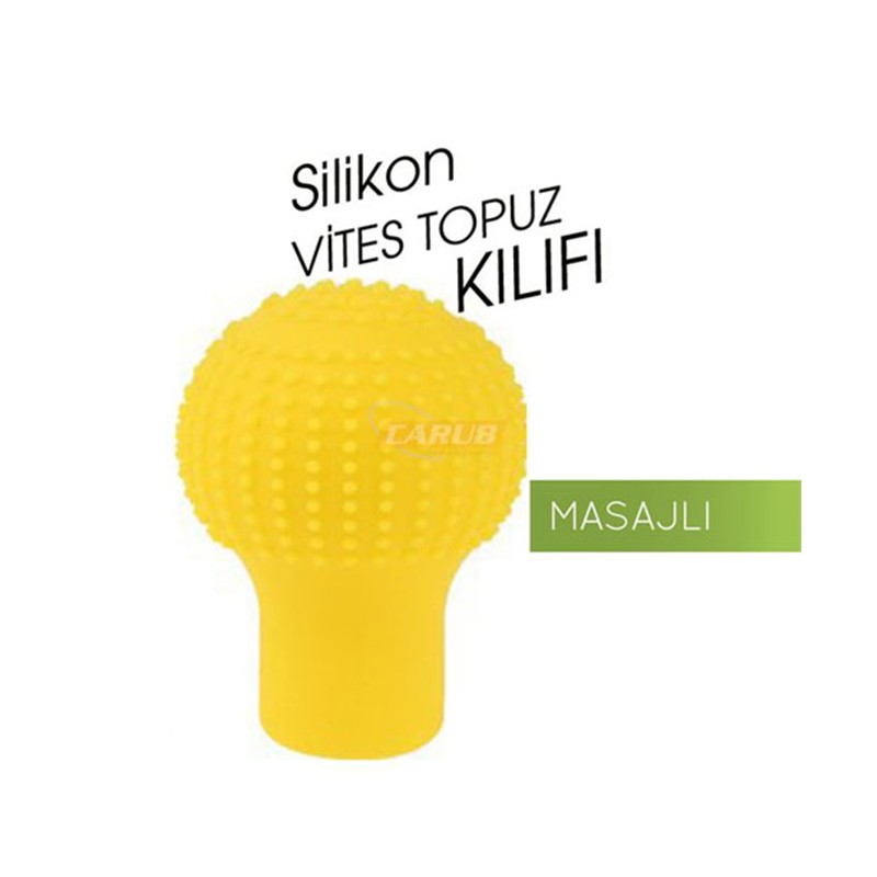 VİTES TOPUZU SİLİKON KILIF YUVARLAK MASAJLI SARI 6219604 CARUB