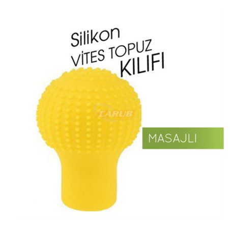 VİTES TOPUZU SİLİKON KILIF YUVARLAK MASAJLI SARI 6219604 CARUB