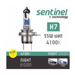 AMPÜL FAR BEYAZ IŞIK 12V H7 %130 FAZLA SENTİNEL NV H7 NV-H7 SENTİNEL