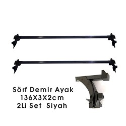 BAGAJ SÖRF ATKI OLUKLU DEMİR AYAKLI METAL 136CM SİYAH 0761036 CARUB