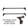 BAGAJ SÖRF ATKI OLUKLU DEMİR AYAKLI METAL 136CM SİYAH 0761036 CARUB