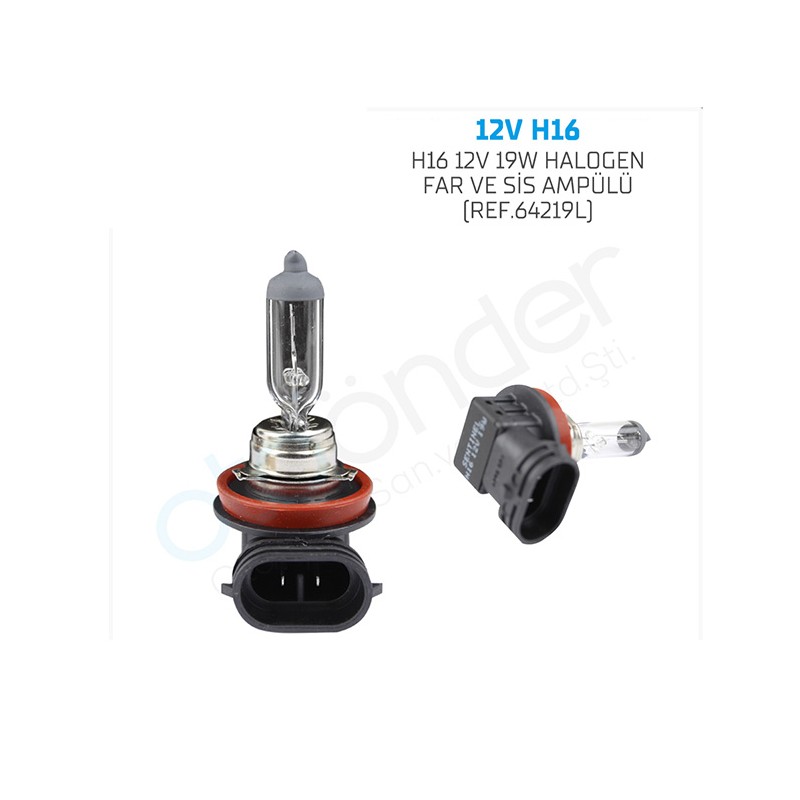 AMPÜL FAR HALOGEN 12V H16 42W SENTİNEL 12V-H16 SENTİNEL