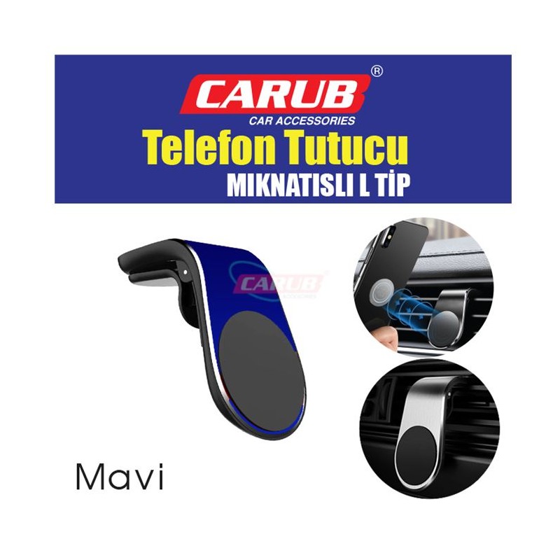TELEFON TUTUCU TELEFONLUK MIKNATISLI HAVALANDIRMA L TİP MAVİ 5901082 C