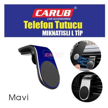 TELEFON TUTUCU TELEFONLUK MIKNATISLI HAVALANDIRMA L TİP MAVİ 5901082 C