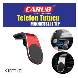 TELEFON TUTUCU TELEFONLUK MIKNATISLI HAVALANDIRMA L TİP KIRMIZI 590108