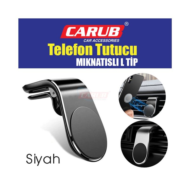 TELEFON TUTUCU TELEFONLUK MIKNATISLI HAVALANDIRMA L TİP SİYAH 5901080