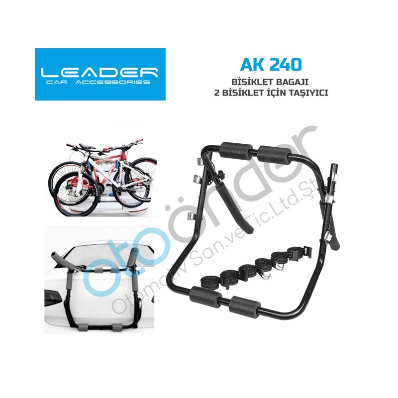 BAGAJ BİSİKLET TAŞIYICI METAL 2 BİSİKLETLİK SİYAH AK 240 AK-240 LEADER