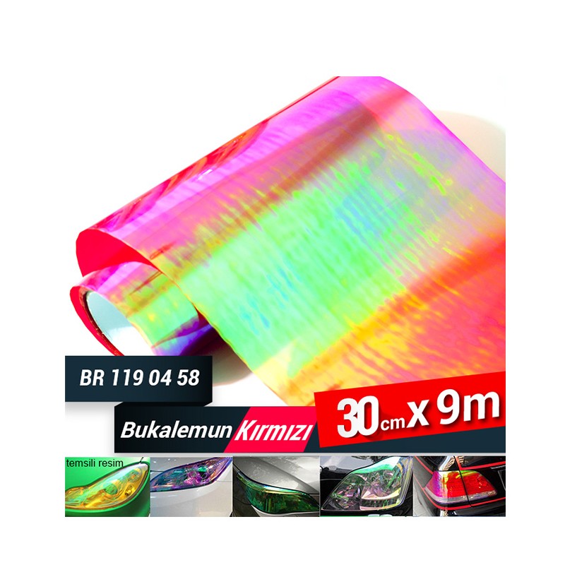FAR STOP FİLMİ BUKALEMUN KIRMIZI 30CMX9MT 1190458 CARUB