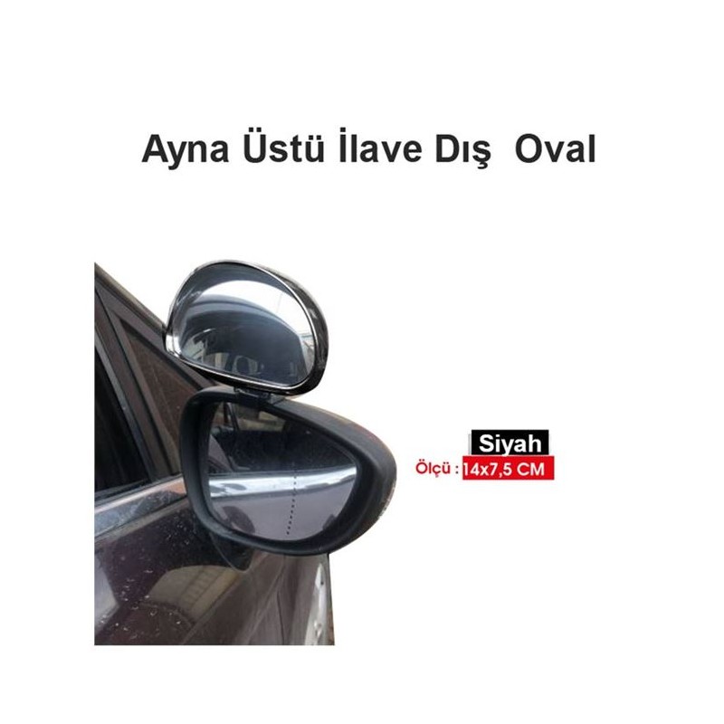 AYNA KÖR NOKTA EĞİTMEN AYNA ÜSTÜ İLAVE SİYAH BÜYÜK 0221181 CARUB