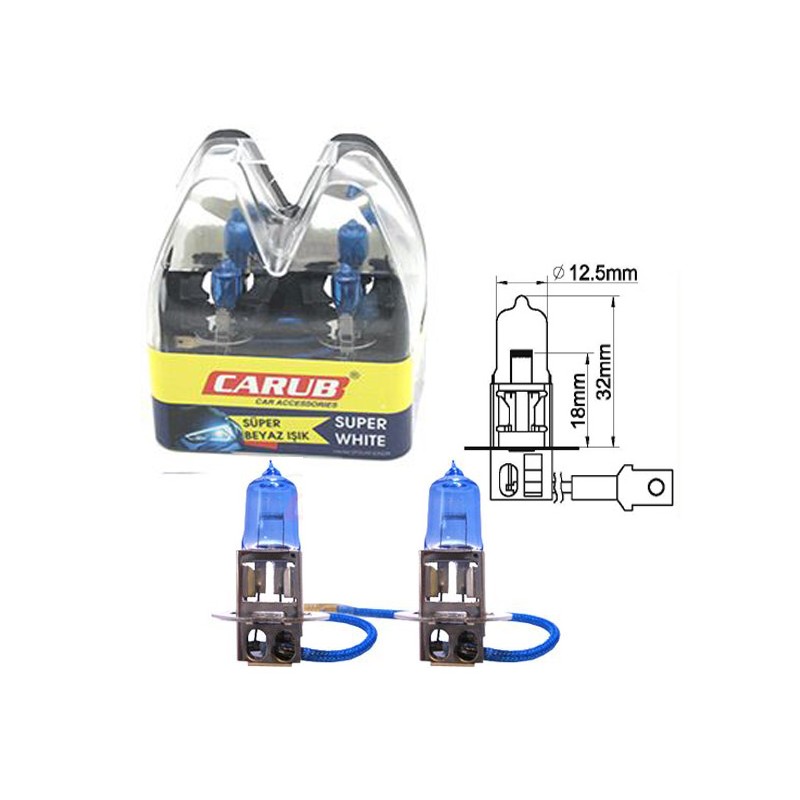 AMPÜL FAR BEYAZ IŞIK 12V H3 55-100W 0415305 CARUB