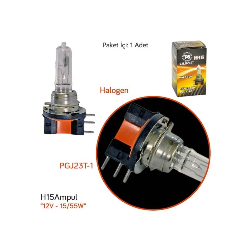 AMPÜL FAR HALOGEN 12V H15 15/55W SUPERLIGHT SL3314 SUPERLIGHT