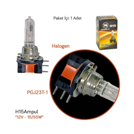 AMPÜL FAR HALOGEN 12V H15 15/55W SUPERLIGHT SL3314 SUPERLIGHT